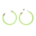 Produktbild: Modeschmuck neon-grün 80er Jahre Ohrringe Creolen Damenohrringe 90er Mottoparty