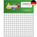 Produktbild: 714 Klebepunkte, 10 mm, weiß, aus PVC Folie, wetterfest, Markierungspunkte
