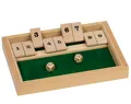 Produktbild: SHUT THE BOX Klappenspiel Würfelspiel Thekenspiel Gesellschaftsspiel + 2 Würfeln