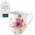 Produktbild: Villeroy & Boch - Mariefleur Henkelbecher 370 ml Bunt, Spülmaschinenfest, Mikrowellensicher, Kaffeetasse, Kaffeebecher, Große Tasse, Geschirr, Blümchengeschirr, Premium Porzellan