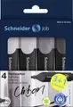 Produktbild: Schneider Schreibgeräte Textmarker Job grau sortiert Karton-Etui 4 Stück Aktion 3+1 115174 Grau 5mm 4St.