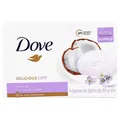 Produktbild: 22,78€/kg- 4er Pack DOVE Seife - Kokos und Jasmin Blütenblätter – 4x 90 Gramm