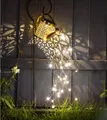 Produktbild: Spetebo LED Solarleuchte LED Solar Gießkanne mit Erdspieß - 21 x 16 cm, Ein-/Ausschalter, LED fest integriert, warm weiß, Garten Deko Beleuchtung 40 LED in warm weiß