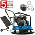 Produktbild: Rüttelplatte Benzin Scheppach 104 KG 25kN 6,5PS Fahrwerk Gummimatte Wartungskit