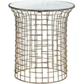 Produktbild: Womo-Design Beistelltisch, Gold, Glas, 40x45x40 cm, Wohnzimmer, Wohnzimmertische, Beistelltische