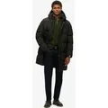 Produktbild: Superdry Steppjacke HOODED SPORTS PUFFER MID JKT Kunstfaser, relaxed fit schwarz S (46)