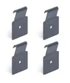 Produktbild: Alberts 825119 Dekorhaken für Doppelstabmatten - Gr. S - sendzimirverzinkt - anthrazit - kunststoffbeschichtet - RAL7016 | 4er Set
