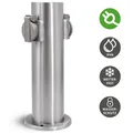 Produktbild: KONIVA Edelstahl Steckdosensäule 2 Steckdosen Außensteckdose Garten Energiesäule