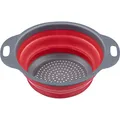 Produktbild: Westmark faltbarer Seiher - Nudelsieb aus Kunststoff - Ø 22 cm - platzsparende Aufbewahrung - bis zu 120° hitzebeständig (Anthrazit/Rot)