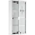 Produktbild: HOMCOM Medizinschrank Arzneischrank mit Schloss Edelstahl 30 x 12 x 60 cm