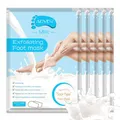 Produktbild: P-Beauty Fußmaske Milchextrakt | Exfolierendes Fußpeeling | zur Entfernung von raue Haut, Hühneraugen & Risse | Pflegend & Feuchtigkeitsspended | Natürliche Fußpflege | für seidige Füße | 5 Paar