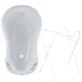 Produktbild: Hylat Baby Friends Grau Babywanne mit Gestell und Badewannenstöpsel - TÜV Rheinland zertifiziert - Stabil und Bequem, Ideal für Neugeborene und Babys bis zu 12 Monaten - Lite-Kollektion Kinder Baden