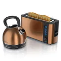 Produktbild: Arendo Frühstücks-Set 2-teilig in Kupferoptik - Edelstahl Wasserkocher & Langschlitztoaster