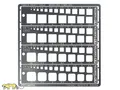 Produktbild: Tamiya 74156 Gravur und Spritzschablone - Quadrate -  1-10mm - Edelstahl