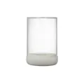 Produktbild: blomus Windlicht CALMA | Kerzenhalter aus hochwertigem Beton und Glas | Farbe Light Gray | Größe L | 15L x 15B x 22,5H cm | Indoor | exkl. Kerze