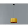 Produktbild: Smartwares - Pendelleuchte Vintage mit Lampenschirm Samt Gelb / Gold, ø 40cm