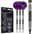 Produktbild: WINMAU Kairos 18 g Fass / 20 g Vollgewicht, weiche Spitze, 90% Wolfram- Professionelles Dart-Set mit Dart Flüge und Dart-Schäften