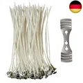 Produktbild: CZ Store Kerzendochte |100er-Pack|15 cm Natürliche Bio-Baumwolle, vorgewachst