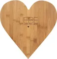 Produktbild: Räder Herzschneidebrett groß 37x35x1,5cm Bambusholz Küchenbettt Schneidebrett