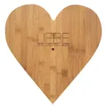 Produktbild: Herzschneidebrett groß Liebe geht.. 37x35x1,5cm PET Räder Design