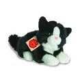 Produktbild: TEDDY HERMANN PLÜSCHTIER KATZE LIEGEND SCHWARZ/WEIß KUSCHELTIER 20 CM NEU