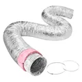 Produktbild: VEVOR Aluflexschlauch 7620mm lang Lüftungsschlauch Φ208mm Alu Flexrohr Luftkanal R-6 Thermischer Widerstandswert 25mm Rohrstärke Alurohr Schlauch Owens Corning-Isolierwatte Luftleitungen