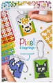 Produktbild: Pracht Creatives Hobby Pixel P20130 Schlüsselanhänger für Kinder zum Selbstgestalten, Motiv Tiere, kinderleichtes Stecksystem, ohne Bügeln u. Kleben, Steinchen aus Biokunststoff