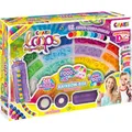 Produktbild: Loops Rainbow Box mit mehr als 1000 Loops in 12 Farben, Häkelnadel und Verschlüssen, Aufbewahrungsbox