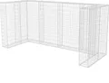 Produktbild: vidaXL Gabionen-Mülltonnenverkleidung für 3 Tonnen Stahl 250x100x120cm