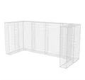 Produktbild: vidaXL Mülltonnenbox Gabionen-Mülltonnenverkleidung für 3 Tonnen Stahl 250x100x120cm