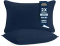 Produktbild: KopfKissen 2er Set, 40 x 80 cm Schlafkissen, Atmungsaktiv et Weich Kissen Mar...