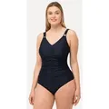 Produktbild: Ulla Popken Badeanzug Badeanzug Softcups Zierringe recycelt schwarz 60