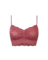 Produktbild: Snocks Spitzen BH - Damen Bustier Spitze, Ohne Bügel, Verstellbare Träger, Elastischer Bund - Angenehm Weiche Material, Sinnliches Design - Gr. L - Farbe Mauve