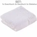 Produktbild: Vossen Vienna Style weiß Set: 1x Duschtuch 2x Handtuch 3x Gästetuch