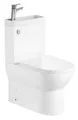 Produktbild: Aqualine Tiefspül-WC JALTA HYGIE WC-Kombi mit Waschbecken, Rimless, senkrecht/waagerecht, Aqualine-PB103H