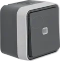 Produktbild: BERKER 30763525 - Wechselschalter beleuchtet AP W.1 grau