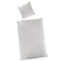 Produktbild: Hahn Haustextilien Luxus-Satin Bettwäsche uni Farbe weiß Größe 155x220 cm