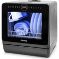Produktbild: Duronic DW5 BK Tischgeschirrspüler, Mini Geschirrspüler für 3 Gedecke mit 6 Programmen, 5 l Wassertank, Wohnmobil, Küche, Camping oder Büro, 5...