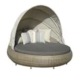 Produktbild: Dehner Gartenlounge-Set Sunlounger Florida mit Sonnendach, 220 x 160 x 159 cm, braun/grau, Komfortable Sonneninsel mit verstellbarem Dach inkl. Gasdruckfedern