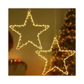 Produktbild: CMYK LED Weihnachtsstern Fensterlichter mit 2 Pack 40 warmweiße LED Stern Lichter Fenster Stern Hängeleuchten Vorhang Lichter Batteriebetrieben