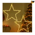 Produktbild: Weihnachtsstern Fensterlichter 40 warmweiße LED Batteriebetrieben