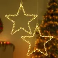 Produktbild: LED Weihnachtsstern Fensterleuchte | Batteriebetrieben | 40 Lichter | 25 cm
