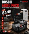 Produktbild: Bosch Akku Pack PBA 18V System 4.0Ah Batterie W-C kompatibel mit Home und Garden