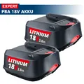 Produktbild: 2X für Bosch Akku Pack PBA 3.8Ah W-C (18Volt System, li-ion Batterie, im Karton)