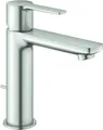Produktbild: Grohe Lineare Einhand-Waschtischbatterie, S-Size, Zugstangen-Ablaufgarnitur, Ausladung 128mm, 32114DC1