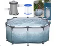 Produktbild: Bestway 6002N Lay-Z-Spa Oval Glacial Dip Tank + Pumpe 150x90cm
