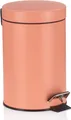 Produktbild: kela Kosmetikeimer rosa 3l, Metall Tretmülleimer Badezimmer, Badmülleimer mit Inneneimer und Tragehenkel, MONACO, pfirsichrosa matt