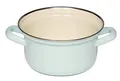 Produktbild: Riess, 0277-006, Kasserolle mit Chromrand 14, CLASSIC - BUNT/PASTELL, Farbe Türkis, Durchmesser 14 cm, Höhe 8.0 cm, Inhalt 0.75 Liter, Emaille, OHNE DECKEL, Deckel optional, Kochtopf, Induktion