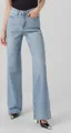 Produktbild: VERO MODA Straight Fit Jeans Stone Washed Denim Hose High Waist Schlag Pantsl VMTESSA, Farben:Hellblau,Größe Damen:W29 L32,Z - Länge L30/32/34/36/38:L32