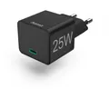 Produktbild: Hama 00201651 Mini-Schnellladegerät USB-C 25W Ladegerät schwarz